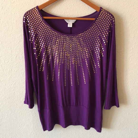 Christopher & Banks Embellished Blouse - Picture 4 of 12